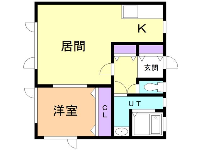 セジュール弐番館(1LDK/2階)の間取り写真