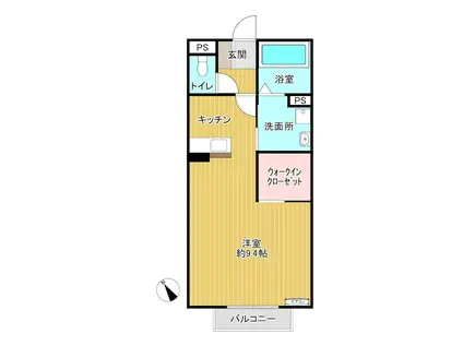 アローネ谷津(ワンルーム/1階)の間取り写真