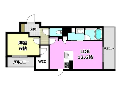 パルコートII(1LDK/3階)の間取り写真