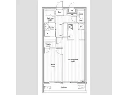 アーバンパーク東向島(1LDK/1階)の間取り写真