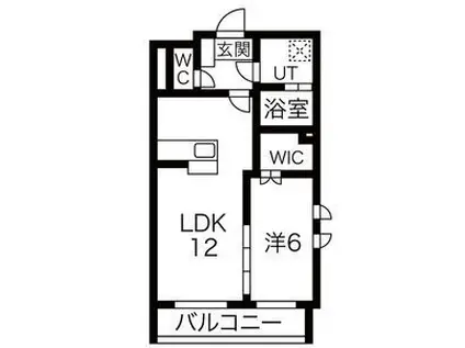 グリーン ガーデン(1LDK/1階)の間取り写真