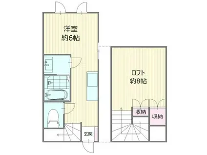 メゾンダルブル(ワンルーム/3階)の間取り写真