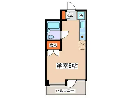 グランドゥール登戸(ワンルーム/2階)の間取り写真