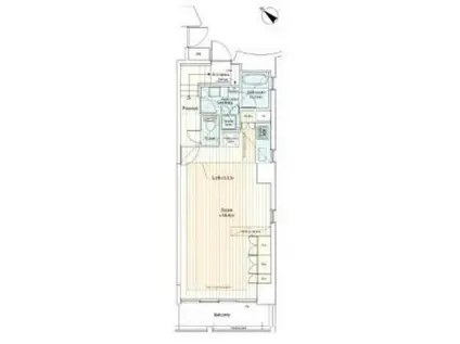 カスタリア八丁堀(ワンルーム/4階)の間取り写真