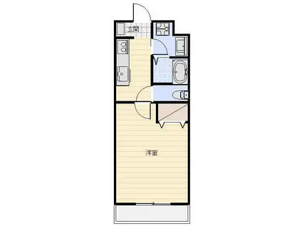 FORCE II(1K/3階)の間取り写真