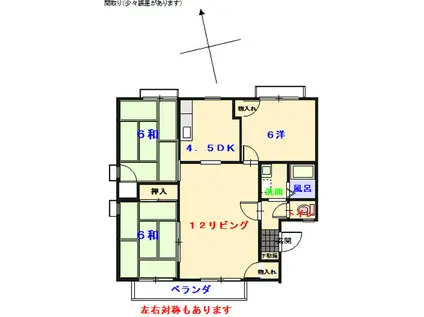 セジュール中吉(3LDK/2階)の間取り写真
