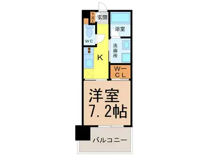 アデグランツ大須(1K/7階)の間取り写真