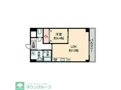 グレーシア名駅南(1LDK/2階)の間取り写真