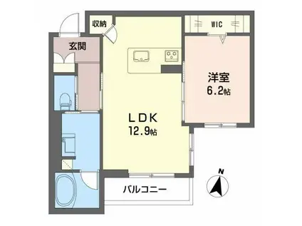 GRACE FORENA(1LDK/1階)の間取り写真