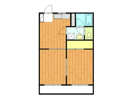 マンションサザン(2DK/2階)の間取り写真