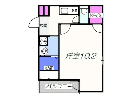 フジパレス堺東V番館(1K/1階)の間取り写真