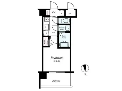 ドルチェヴィータ北浜(1K/8階)の間取り写真