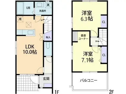 LUANA MAHALO II(2LDK/1階)の間取り写真