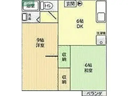 コーポ豊田(2DK/1階)の間取り写真