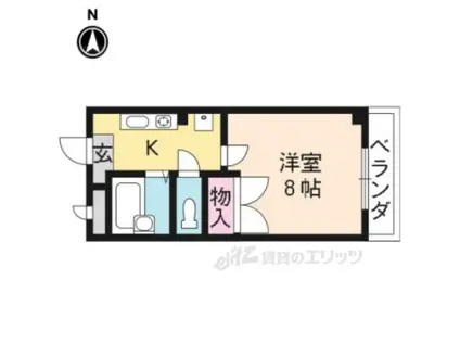 コモド・エスペシオ勝山(1K/5階)の間取り写真