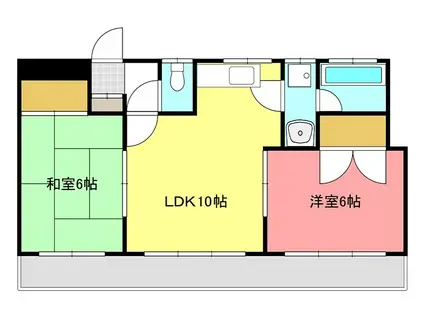 エスポワール南流山(2LDK/2階)の間取り写真