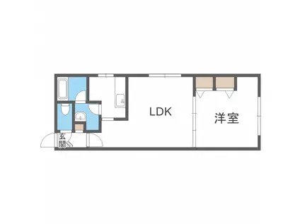 エクセルハウスサウスエイト(1LDK/4階)の間取り写真