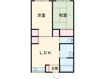 第5燕スカイマンション(2DK/2階)の間取り写真