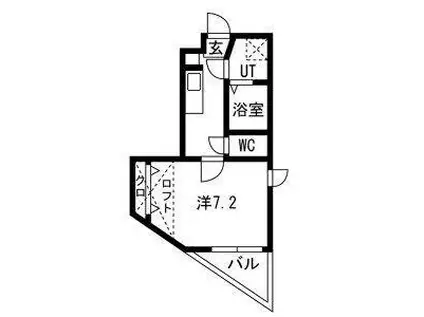 コンフォート上社(1K/3階)の間取り写真