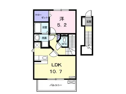 ファミール中野 I(1LDK/2階)の間取り写真