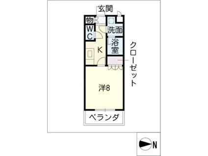 アクシス白山(1K/1階)の間取り写真