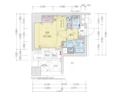 プレサンス鶴舞パークグラッド(1K/3階)の間取り写真