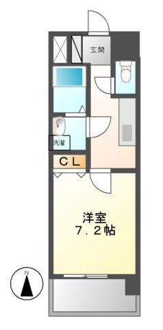 クレシェール大須(1K/7階)の間取り写真
