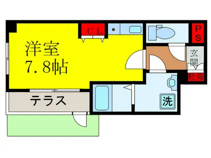 クレハ池田(ワンルーム/1階)の間取り写真