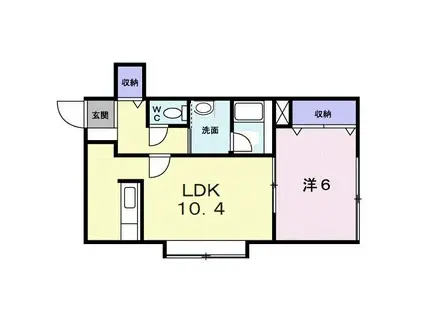 プリマベーラ栄通(1LDK/2階)の間取り写真