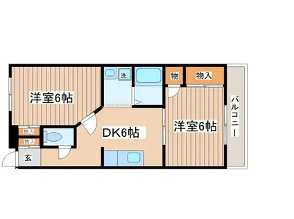 フェニックス福室(2DK/3階)の間取り写真