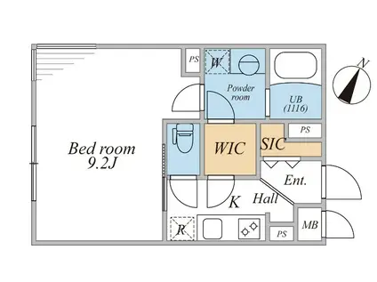 LEGALAND三軒茶屋サウス(1K/4階)の間取り写真