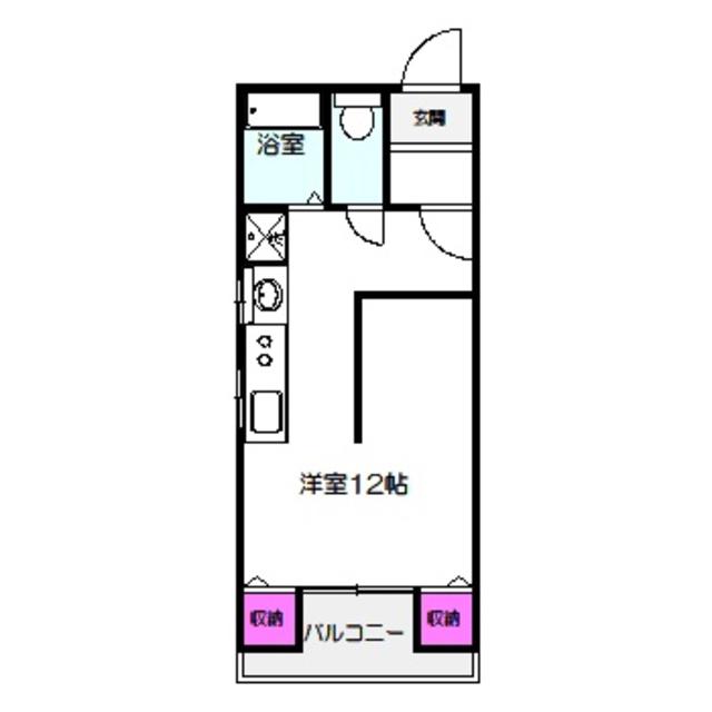 高殿マンション(ワンルーム/3階)の間取り写真