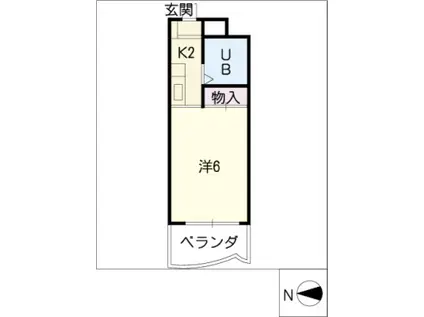 メゾン・ド・ミュール(ワンルーム/3階)の間取り写真