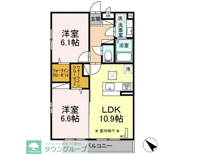 ブレッザ港南台(2LDK/1階)の間取り写真