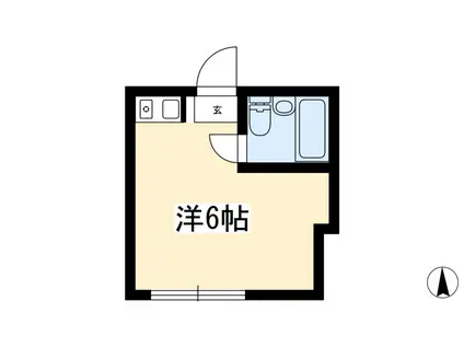 西村マンション(1K/3階)の間取り写真