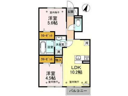 MI CASA TU CASA(2LDK/1階)の間取り写真
