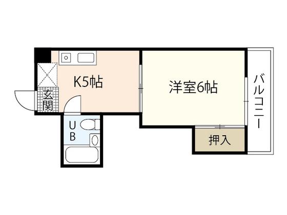 第1住田ビル(1DK/3階)の間取り写真