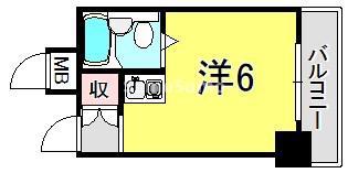 ライオンズマンション神戸元町(ワンルーム/9階)の間取り写真