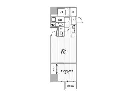 アーバンフラッツ池袋プレミアム(1LDK/16階)の間取り写真