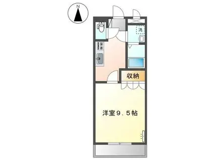 アメニティ市原(1K/1階)の間取り写真