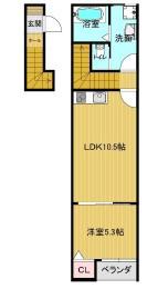 NATURAL PLAN(1LDK/2階)の間取り写真