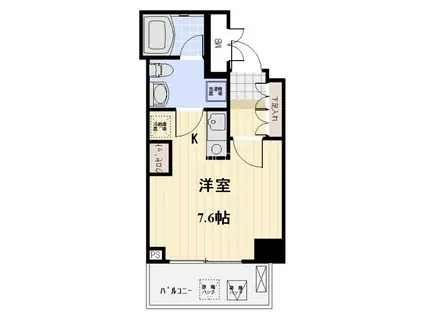 プロスペクト日本橋本町(ワンルーム/5階)の間取り写真