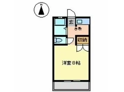 ハイム高川 C棟(1K/1階)の間取り写真