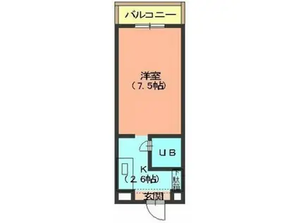 せのがわコーポ2(1K/2階)の間取り写真