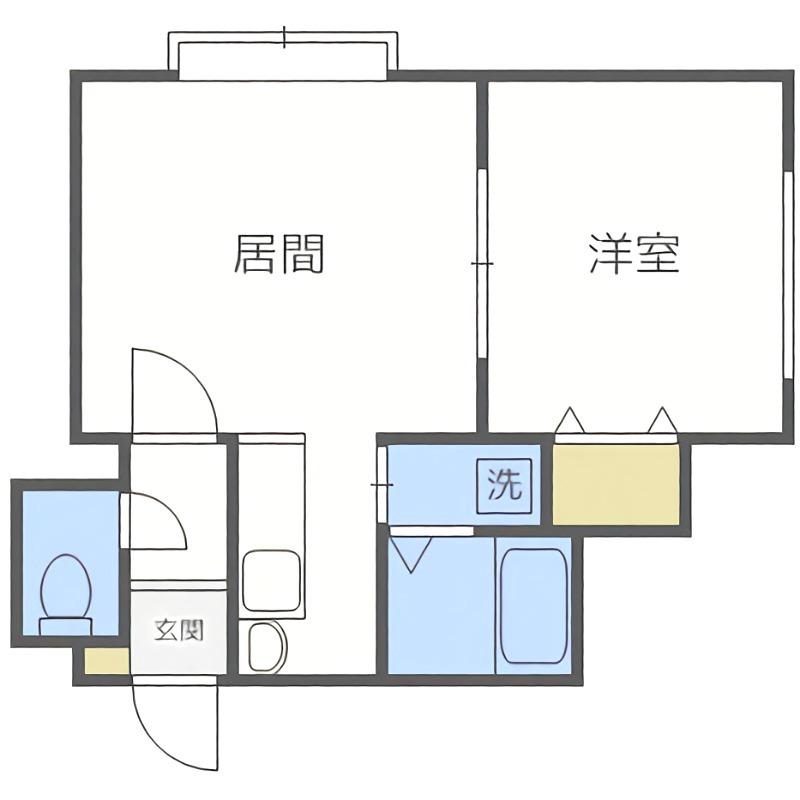 メゾンパークス南28(1LDK/2階)の間取り写真