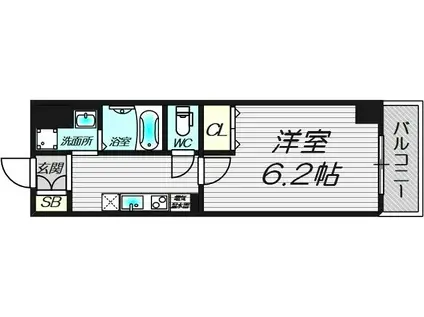 みおつくし十三(1K/1階)の間取り写真