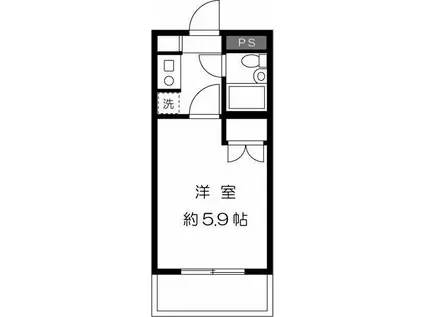 ジョイフル池上(ワンルーム/2階)の間取り写真