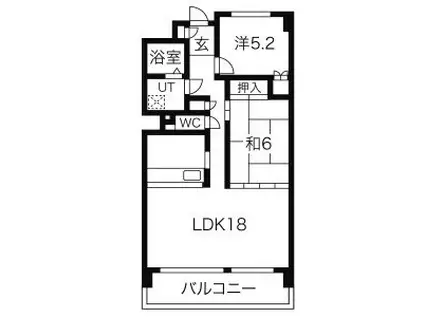 アベニュー青山(2LDK/5階)の間取り写真