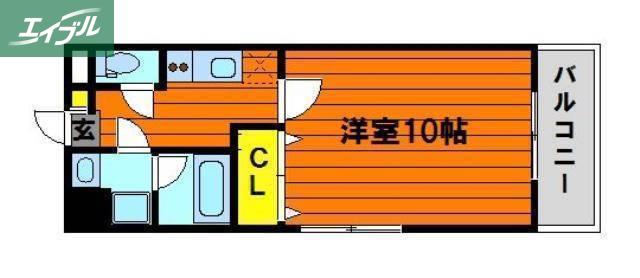 アーバンパレス医大南(1K/4階)の間取り写真
