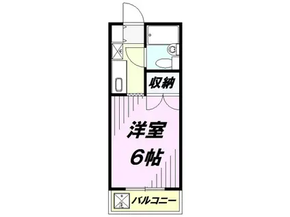 ファミールハイツII(1K/1階)の間取り写真